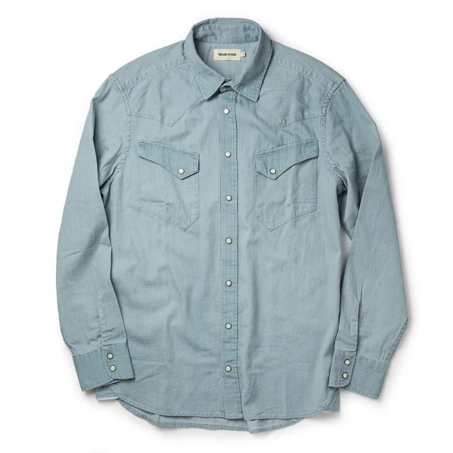 Taylor Stitch The hot Western Shirt Washed Selvedge Chambray 36