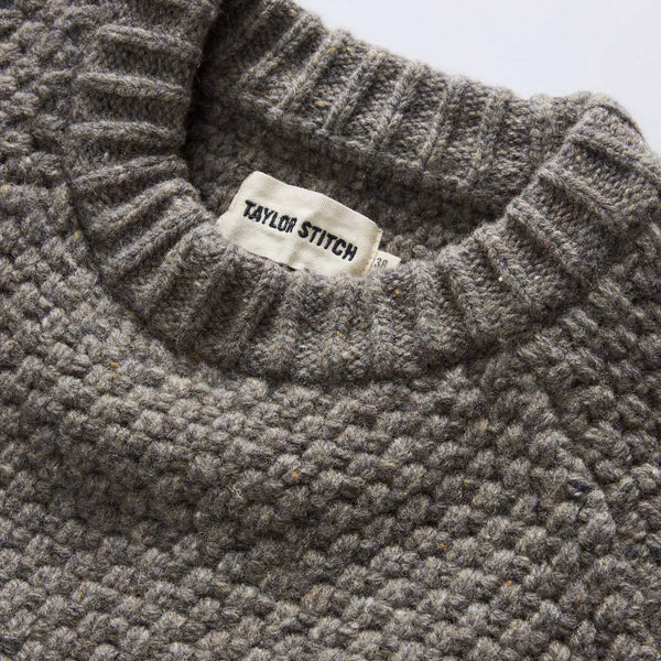 Fisherman Sweater | Taupe Merino