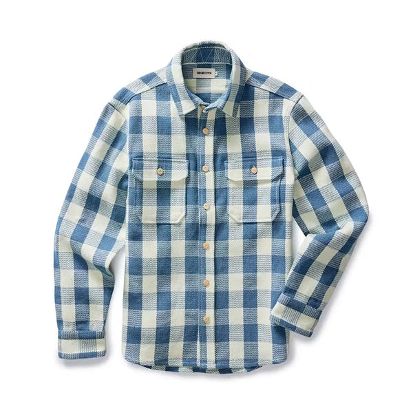 Division Shirt in Washed Indigo Check