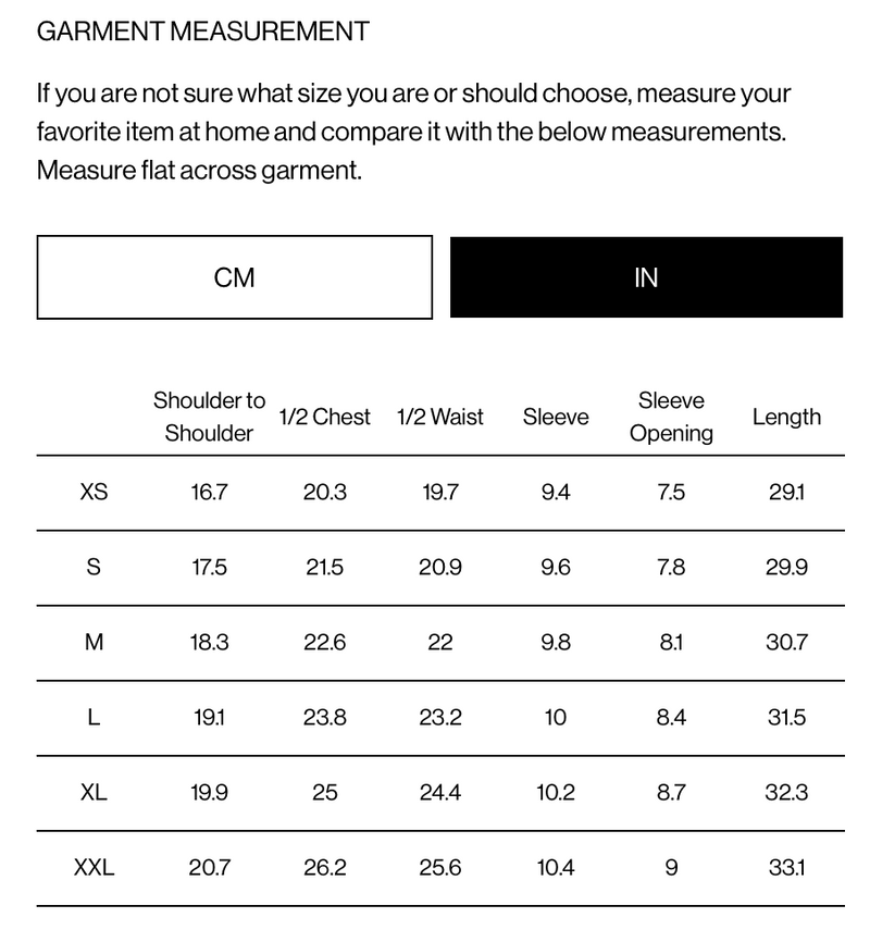 Size guide