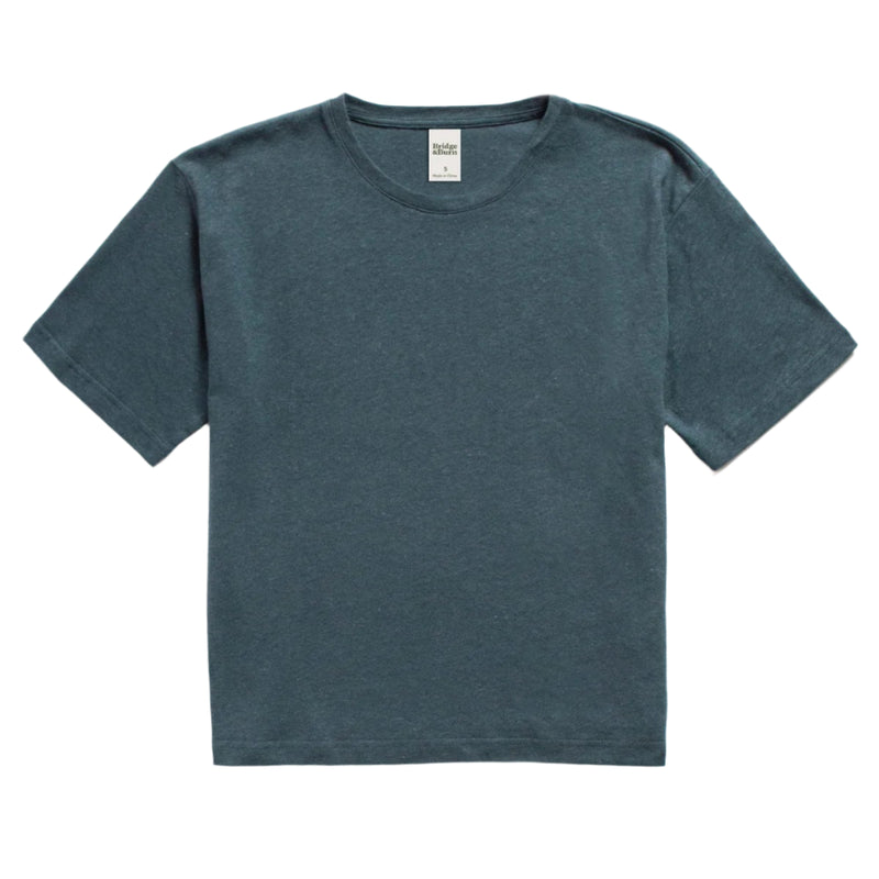 Women's Organic Hemp Boxy Tee | Storm Blue