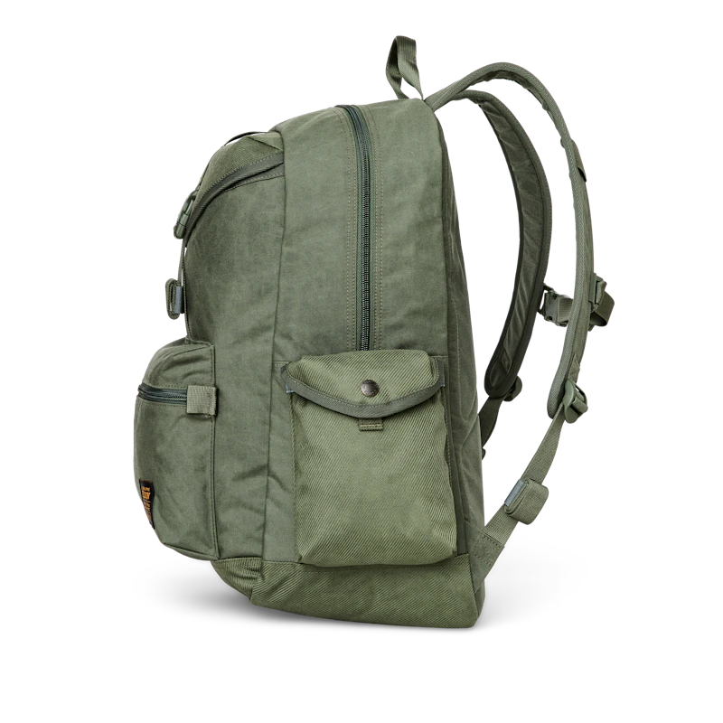 Side profile of backpack