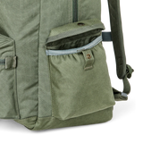 Close up of pocket on side of backpack