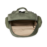 Top view of opened backpack