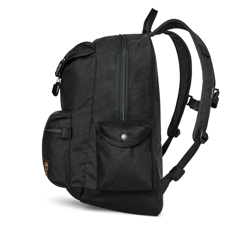 Side profile of backpack