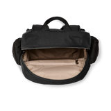 Top view of backpack with main pocket open