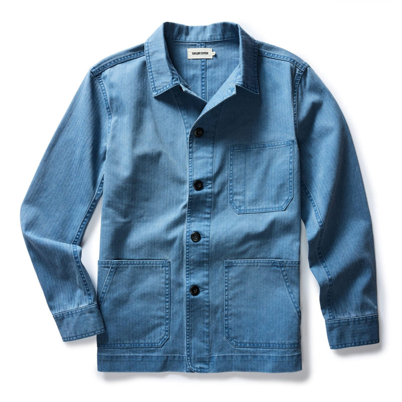 The Ojai Jacket | French Blue Herringbone