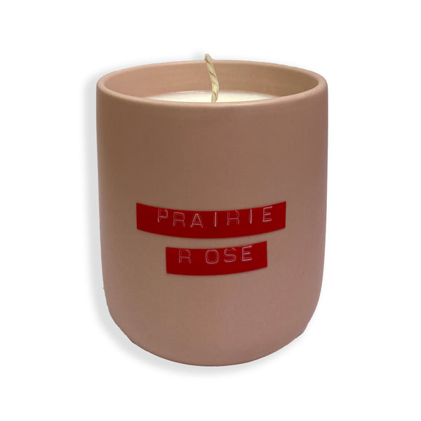 FSC Candle Rose Scented Dusty Rose container