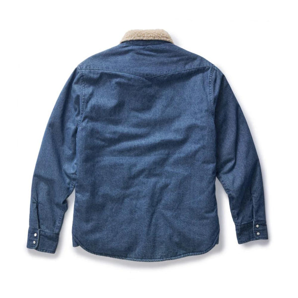 Western Shirt Jacket in Washed Indigo