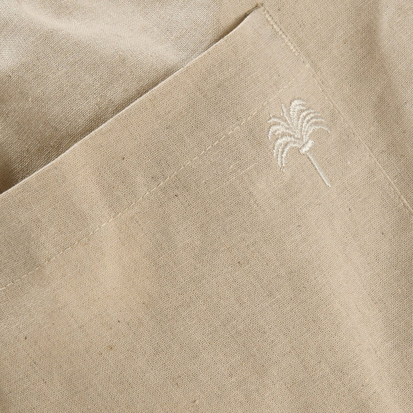 Beige Linen Pant Detail