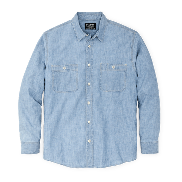 Canclini Light Blue Recycled Cotton Chambray Shirts by Proper Cloth