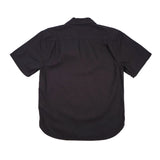 obsidion black short sleeve button up heavy weight dayton black